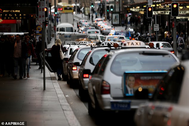 Lawyers argued that drivers and car owners had lost their income and the value of their licenses due to Uber's aggressive entry into the Australian market (pictured, taxis in Sydney).