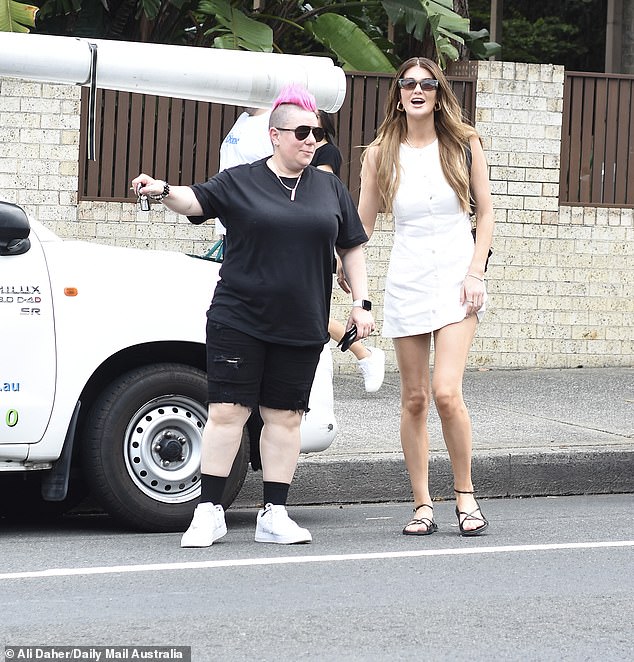 The reality stars appeared in good spirits for their meal at the hotspot of influencers and Karl Stefanovic
