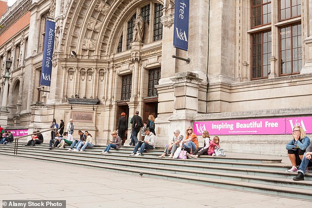 In 2015, the V&A was widely criticized for refusing to accept a selection of its suits and handbags.  Pictured: The Victoria and Albert Museum