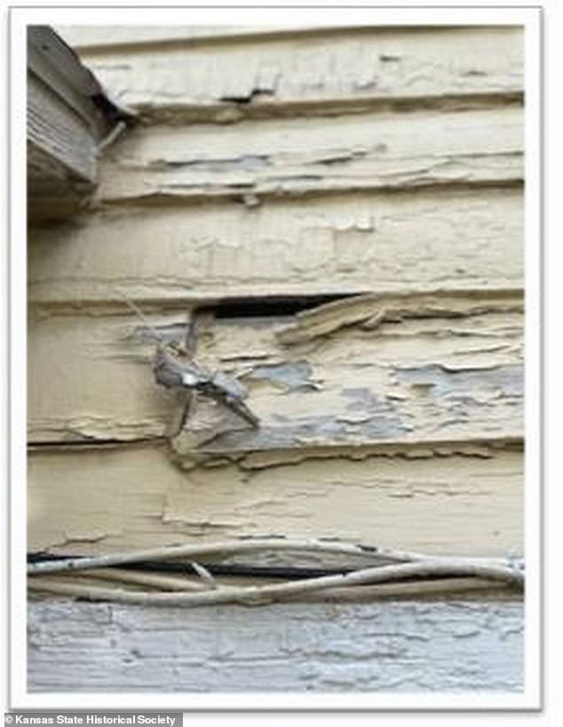 The report featured several images of unpainted boards, trim, soffits, fascias, railings and patchwork repairs throughout the home.