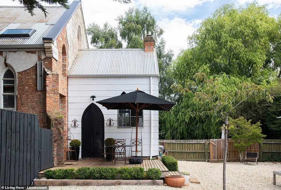 The Dream Church on Meander Valley Road was built in 1879 and converted into a home decades later. It was sold as a dilapidated parish in 2018 for just $325,000 and has benefited from some much-needed attention and renovation.