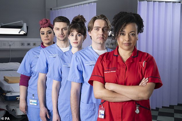 Last year Barney joined Casualty as hapless nurse Cameron Mickelthwaite (pictured)