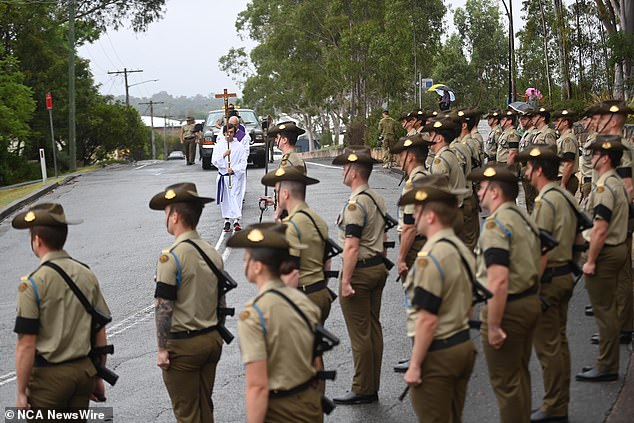 Soldiers lined the streets to say goodbye to Lance Corporal Fitzgibbon