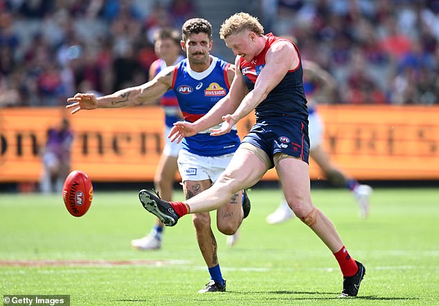 The Demons star led the Western Bulldogs to a tatters in the club's season opener.