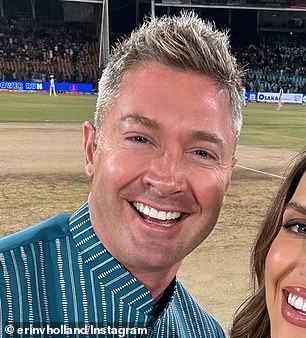 Michael Clarke, 42, hits back at claims he had injectable cosmetics after speculation he used Botox and fillers to keep his face youthful. Photographed in 2016 (L) and 2024 (R)