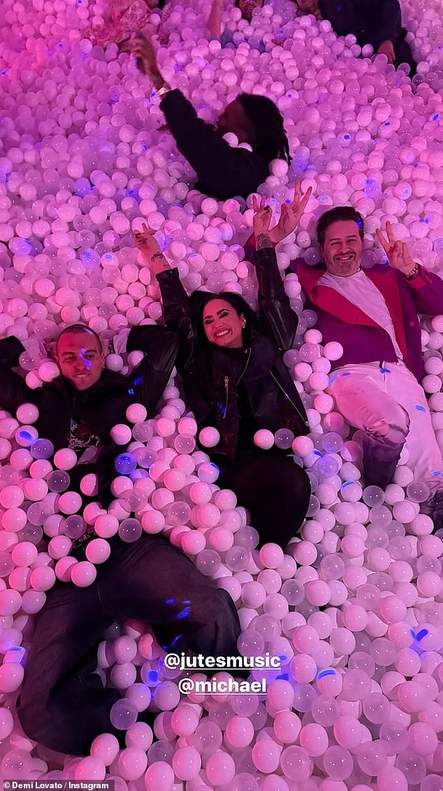 Guests included Demi Lovato and her fiancé, Jordan Lutes, aka Jutes, and socialite Michael Braun who enjoyed the giant ball pit.