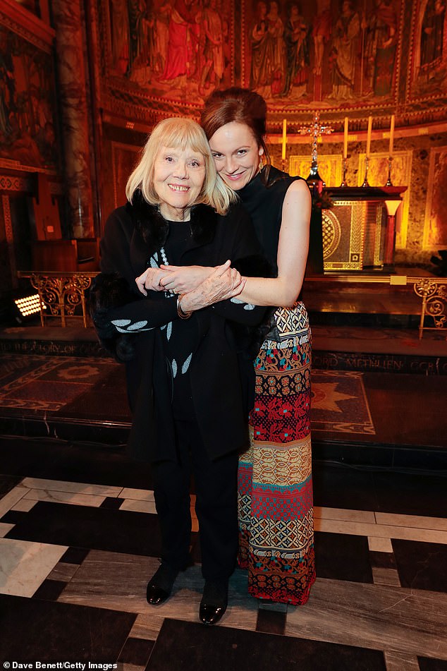 Rachael also spoke about Guy's relationship with his late mother, legendary actress Diana Rigg (pictured together in 2017).