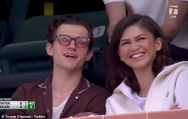 The Emmy-winning actress and British heartthrob, both 27, looked casual as they were spotted at the women's final at Indian Wells Tennis Garden in California.