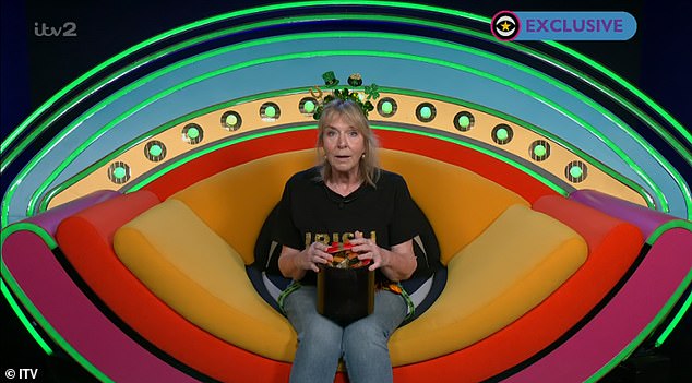 Earlier, Fern Britton had been called into the diary room to find a snake with a pot of gold. She was told to place the snake in the bed of the person she wanted to evict... but that was just a turn-on.