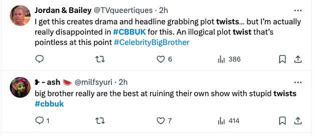 1710788721 60 Celebrity Big Brother viewers SLAM the shows stupid twists as
