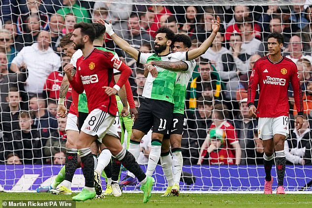 Mohamed Salah thought he had scored the decisive goal before being surprisingly sent off