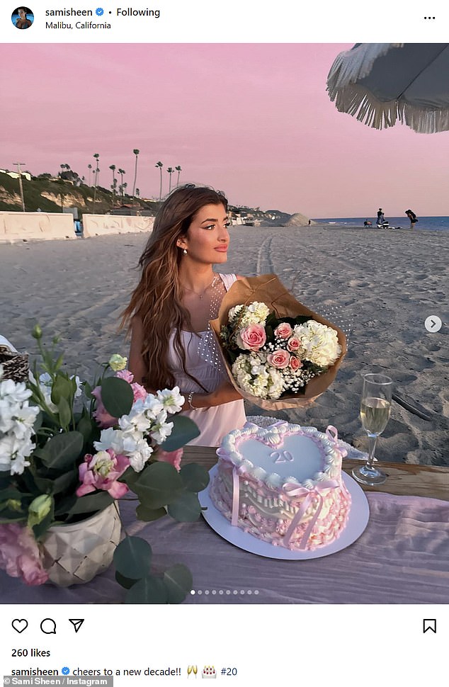 Earlier this month, the media personality also celebrated her 20th birthday and shared snaps from a beach picnic at sunset.