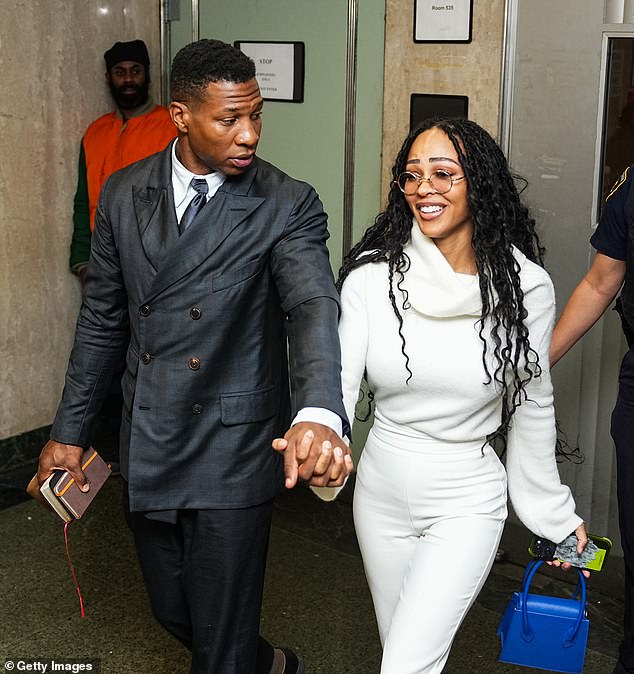 In his first public appearance since his conviction in a domestic violence trial in December 2023, the troubled actor, 34, appeared in good spirits at the AAFCA Special Achievement Awards luncheon where he admitted the couple was 