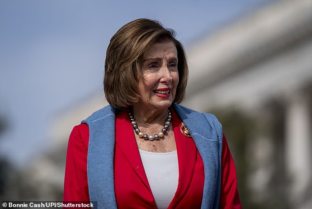 Critics including Nancy Pelosi (pictured) and a retired FBI boss called the incendiary 'bloodbath' comment a 'threat' - while MAGA supporters said he was taken out of his place context because it referred to a crackdown on imports of foreign cars.