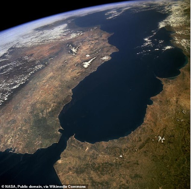 The Strait of Gibraltar lies between the countries of Spain (to the north) and Morocco (to the south). This 16-kilometer strait which separates the two countries (as well as Europe and Africa) is the collision point of two major tectonic plates (the Eurasian plate and the African plate).