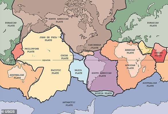 The Earth has fifteen tectonic plates (pictured) that together have shaped the shape of the landscape we see around us today.