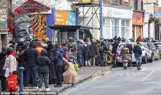 Hundreds of people were seen queuing in Bristol after a dentist opened his books to new NHS patients on February 6.