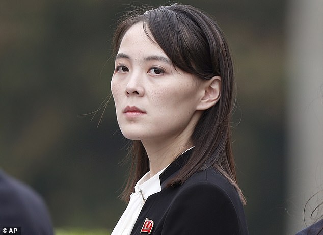 Kim Yo-Jong, Jong-il's youngest child (2019 photo), showed a keen interest in North Korean politics from a young age and now serves as deputy director of state media and cultural affairs of the country.