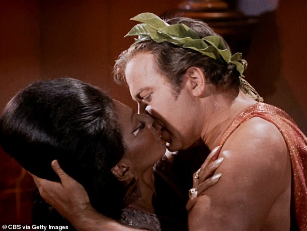 The show featured a groundbreaking interracial kiss between Shatner and co-star Nichelle Nichols.