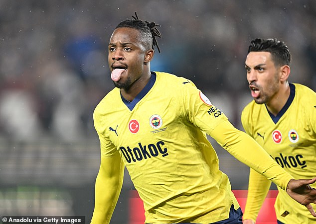 The alarming scenes came after former Chelsea striker Michy Batshuayi scored a winner for Fenerbahce.