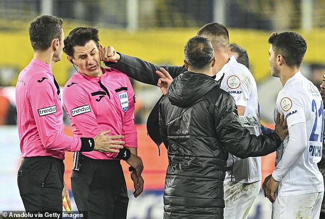 Referee Halil Umut Meler was attacked by Ankaragucu president Faruk Koca after another Turkish match in December