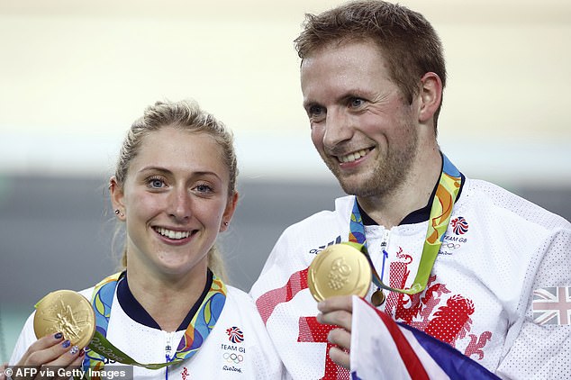 Kenny with her husband Jason Kenny, who is also a former Team GB cyclist at the Rio 2016 Olympics