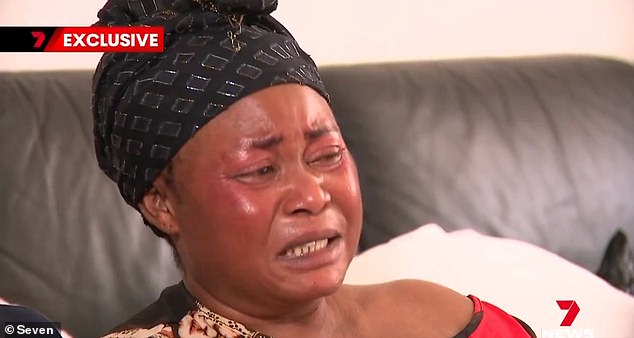 As her daughter's alleged attacker appeared in court on Monday, Petronia Wabiwa (pictured) sobbed as she demanded justice.