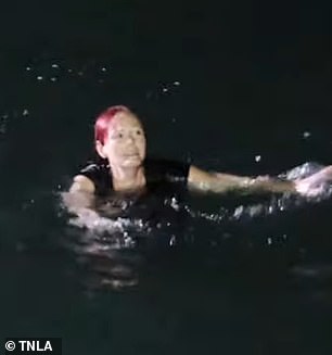 New video obtained by DailyMail.com shows Reynolds struggling in the water as he tried to swim back to shore before being rescued by sheriff's deputies.