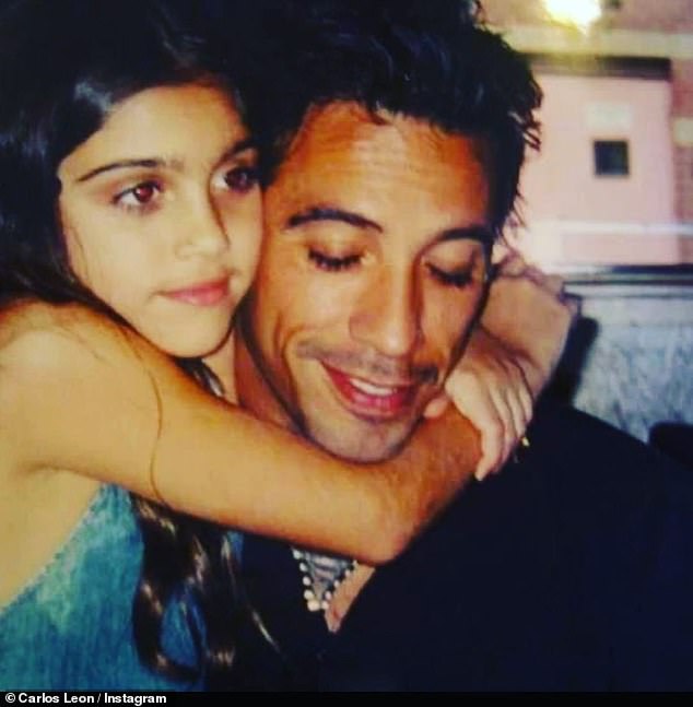 While the former couple's daughter, Lourdes Leon, is now 27 and an accomplished model who graduated from the University of Michigan, the 57-year-old actor was clearly in a nostalgic mood as he shared a number of photos back with her little girl on Instagram on Monday.