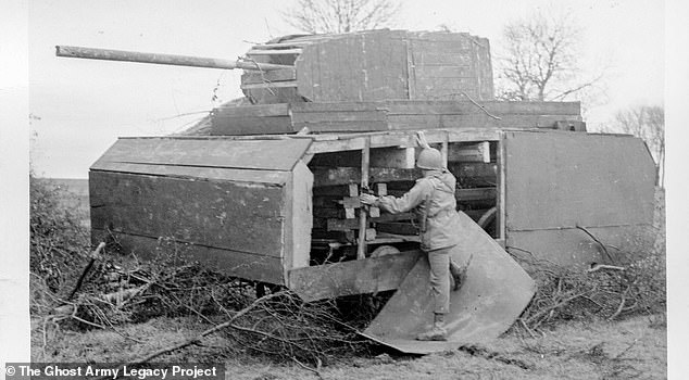 Wooden planks would be used to deceive the enemy if inflatable tanks were not available