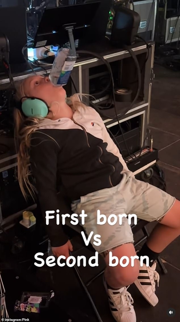 The singer posted a video to Instagram showing her son Jameson being bored backstage as he seemed completely uninterested in his famous mother's summer carnival tour.