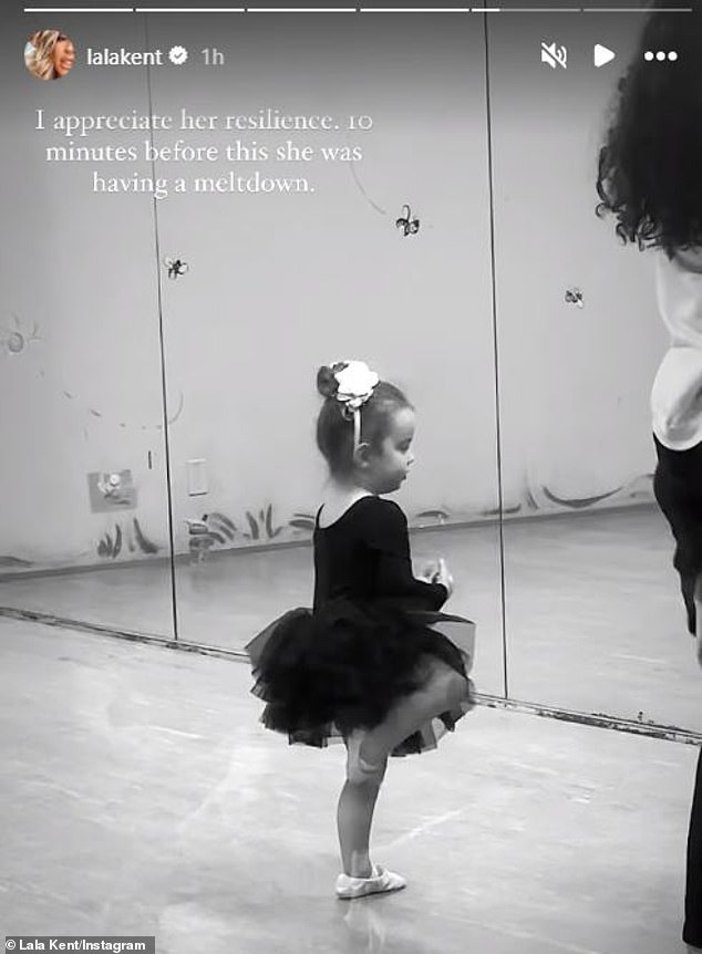 Shortly before Lala flaunted her growing baby bump, she posted an adorable photo of her daughter Ocean, who turned three a few days earlier, at ballet class.