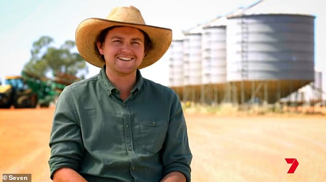 Dustin, 26, from western New South Wales, is also set to star in the new season of Farmer Wants a Wife.  (Photo)