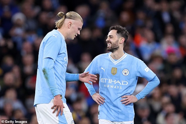 Bernardo Silva (right) was the best player on the pitch during Manchester City's progress