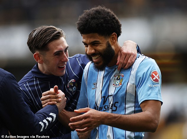 Ellis Simms was Coventry City's hero with two goals and an assist against Wolves