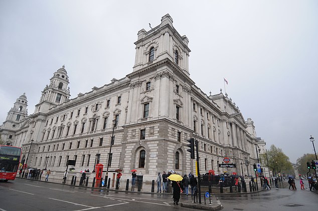 HM Revenue and Custom, whose head office (pictured) is in Parliament Street, central London, closed its tax helpline between April 8 and September 30.
