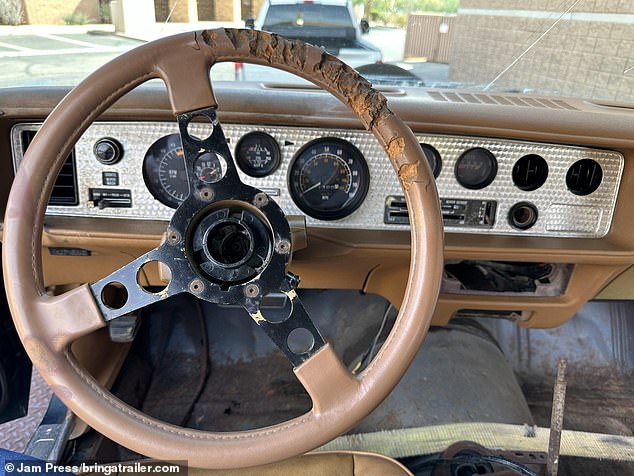 The steering wheel survived McQueen's dramatic turns but could not survive the arrow of time