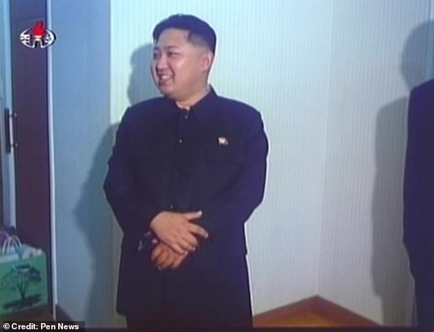 Undated photo shows Kim Jong Un as a slimmer young man
