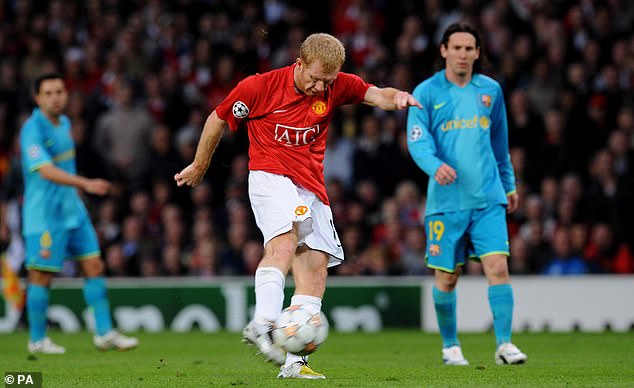 Paul Scholes helped United beat Lionel Messi and a Barcelona team destined for greatness