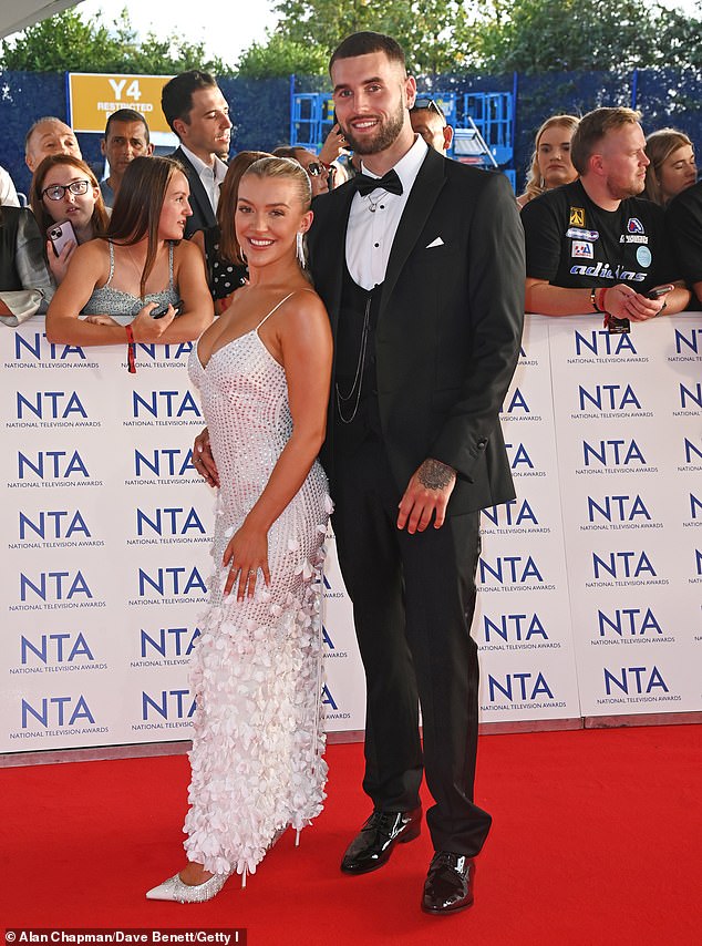 The former couple dated for seven months after leaving the Love Island villa (pictured together at the National Television Awards in September 2023)