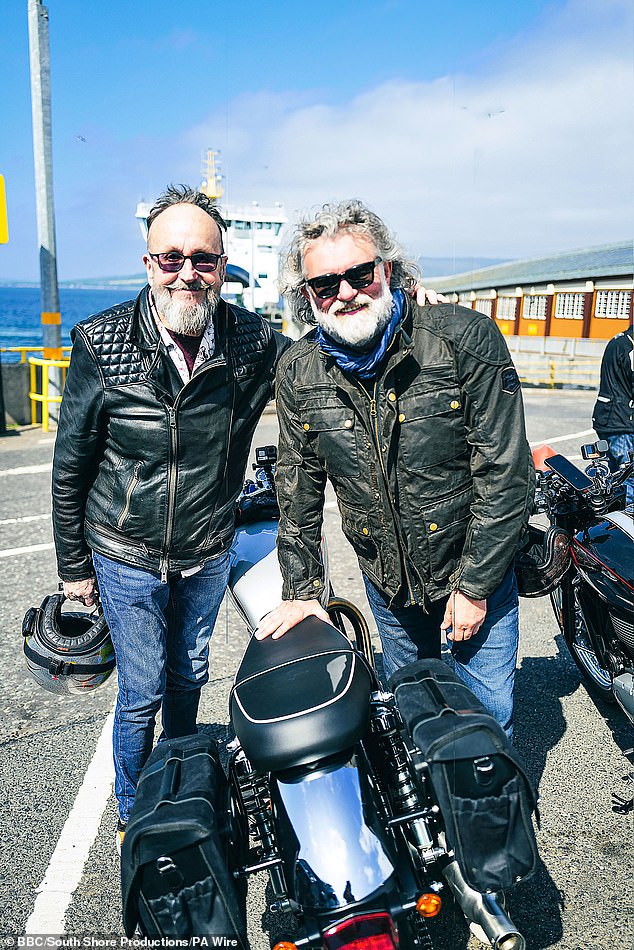 Dave Myers and Simon King in The Hairy Bikers Go West, broadcast on BBC Two