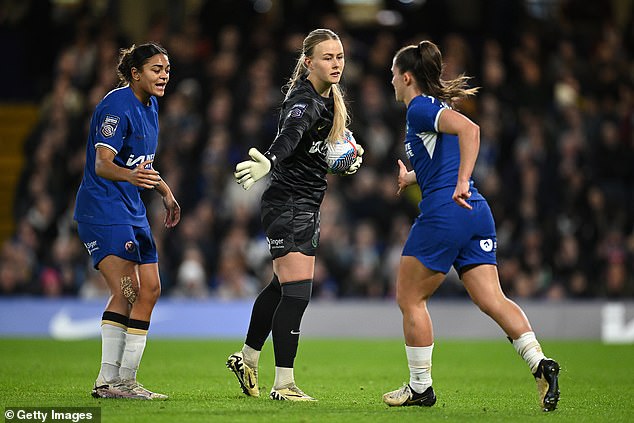 Hampton signed for Chelsea on a free transfer last summer, but only made her Women's Super League debut in November.