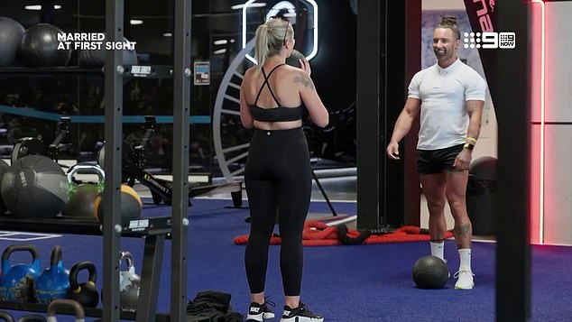During a week's homestay on the Gold Coast, Jack, 34, introduced his wife Tori Adams, 27, to his daily life, treating her to a 5am gym session.