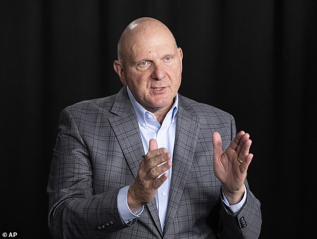 He grew up as one of three sons in the Ballmer household with his father (pictured), former CEO of Microsoft and current owner of the Los Angeles Clippers, at the helm.