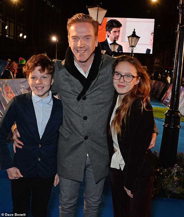 The Billions star and Helen shared daughter Manon, 16, and son Gulliver, 15, who, Damian revealed, supported his decision to end his acting career and pursue his musical career (photo from 2018).