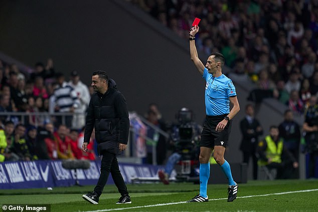 Xavi has now been booked 22 times and received two red cards since taking over as Barcelona manager – no manager has been more disciplined in that time.