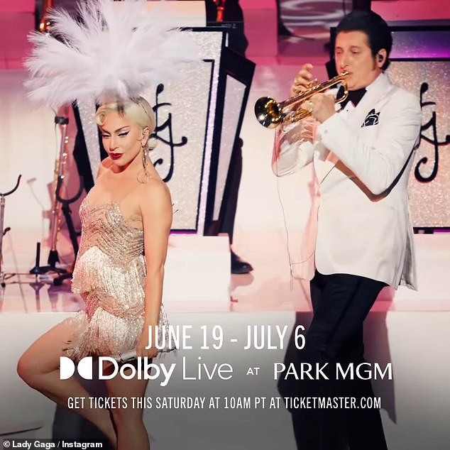 The show, which features a 30-piece big band, centers on Lady Gaga telling the history of Las Vegas entertainment.