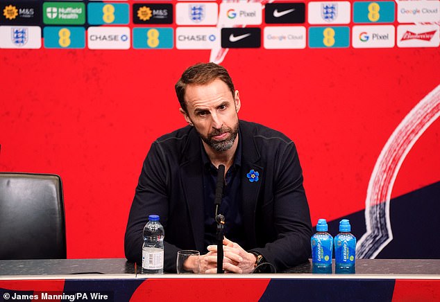 Southgate, pictured after announcing England's final squad last week, refused to talk about his future in the role after this summer's Euros.