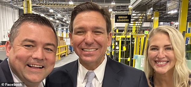 Before the scandal hit headlines last year, the Zieglers (pictured with Florida Governor Ron DeSantis) were considered a rising power couple in Republican circles.
