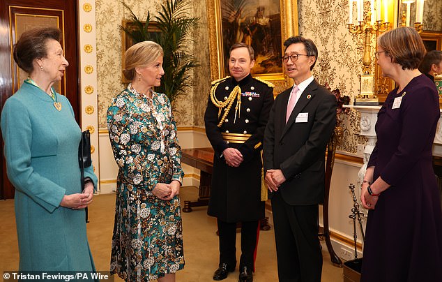Korean Ambassador to the UK, His Excellency Yeocheol Yoon, appeared animated as she chatted with Anne and Sophie.